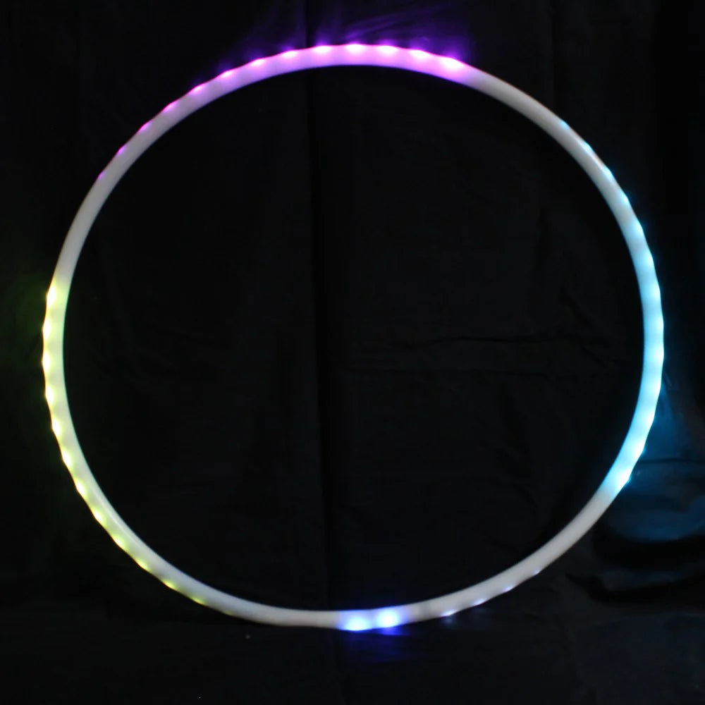 Zeekio LED 86 cm de diamètre (34") Cerceau rechargeable par USB - Flow Toy - Lumière ultra-lumineuse multicolore pliable