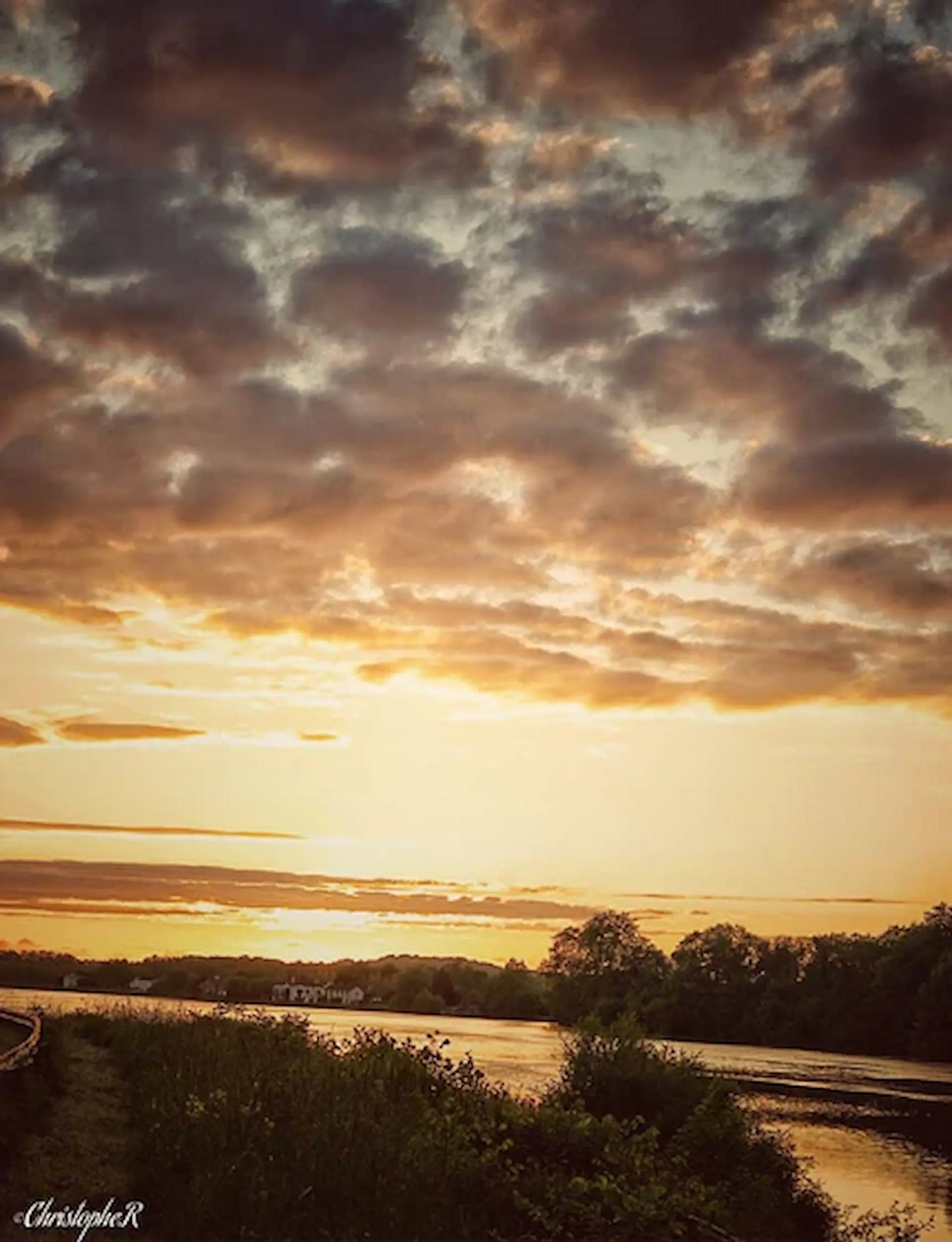 lever de soleil sur l'océan